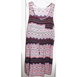 Pink Republic XS sleeveless multicolor dress drawstring waist Juniors